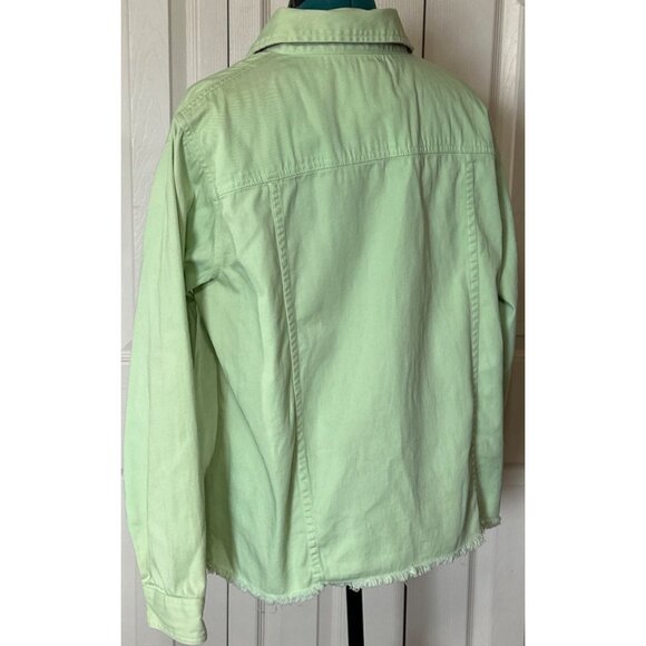 Quaker Factory Light Green Button-Down Jacket Cotton Blend Women's Size M (READ) - Picture 16 of 16